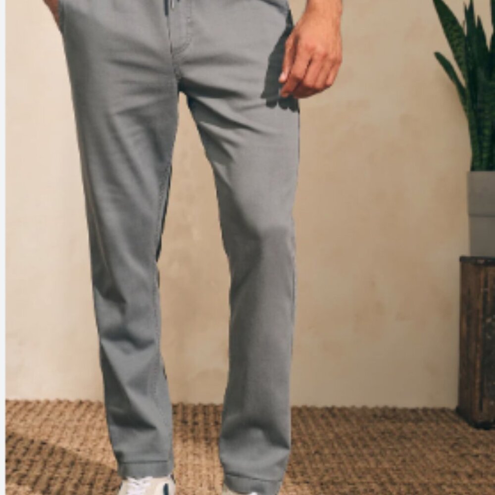 Grey "Essential Pant" from Faherty